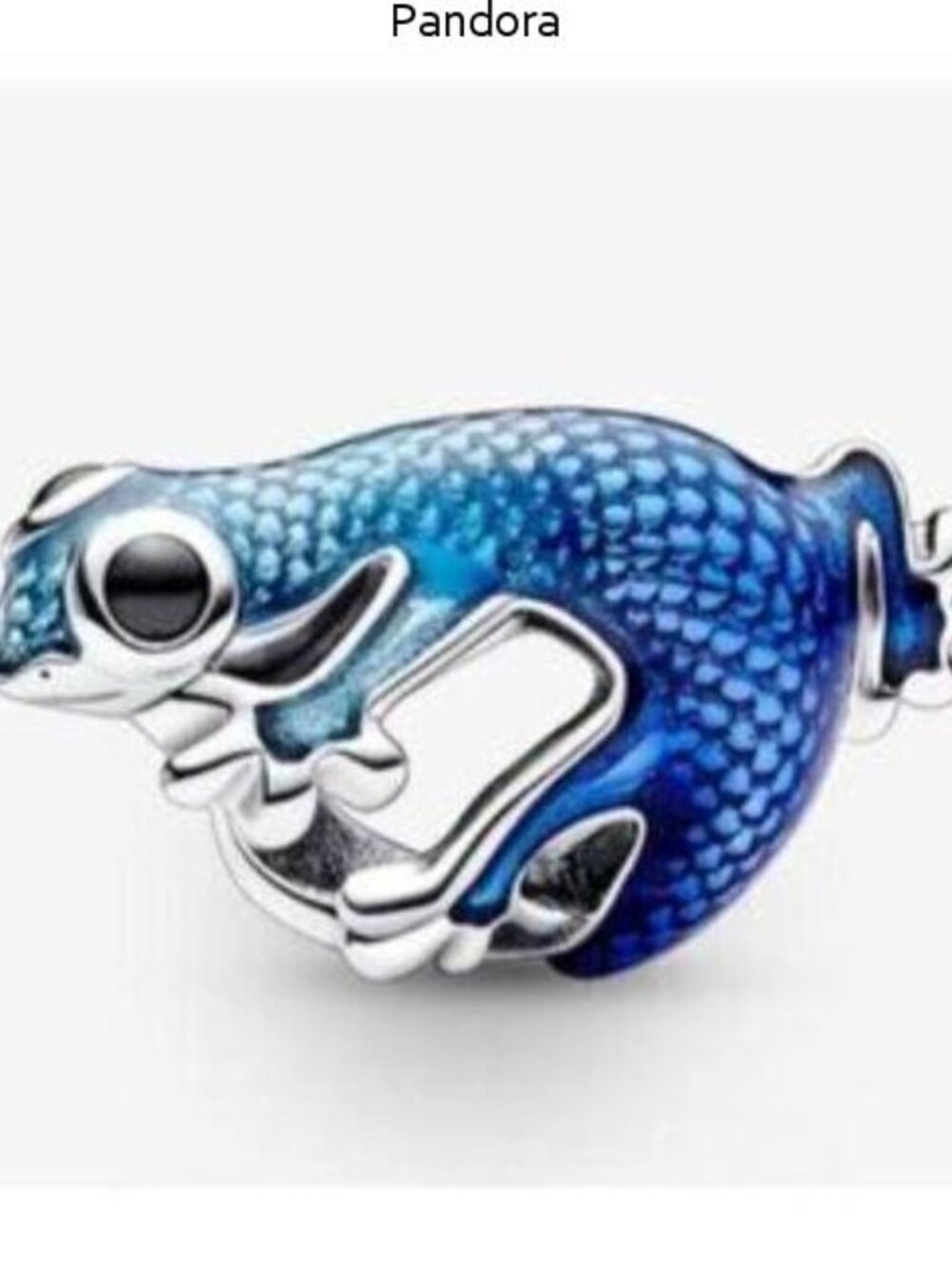 Blue Gecko Charm,925 Sterling Silver Charm For Bracelet Necklace Pendant